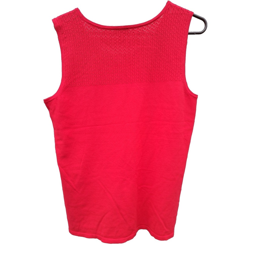 Talbots Women's Red Viscose Blend Sleeveless Top Shirt Tank Size Large - Picture 5 of 12
